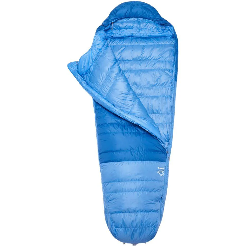 Rab Women's Ascent Down Sleeping Bag (-6°C) - Regular - Left Zip (Dark Bluebird/Bluebird) - Image 2