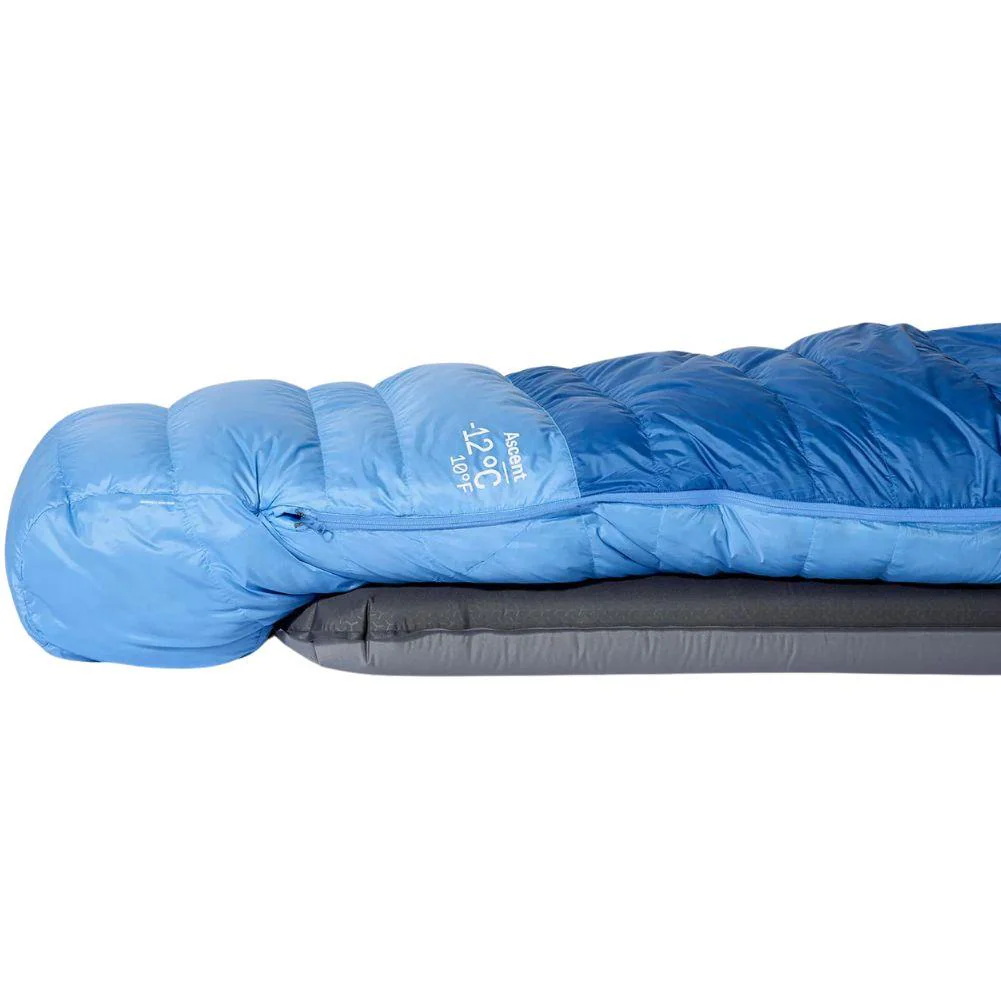 Rab Women's Ascent Down Sleeping Bag (-6°C) - Regular - Left Zip (Dark Bluebird/Bluebird) - Image 3