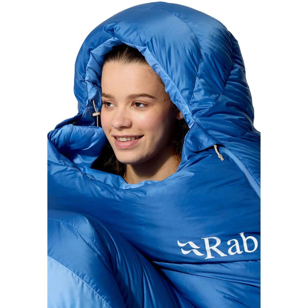 Rab Women's Ascent Down Sleeping Bag (-6°C) - Regular - Left Zip (Dark Bluebird/Bluebird) - Image 6