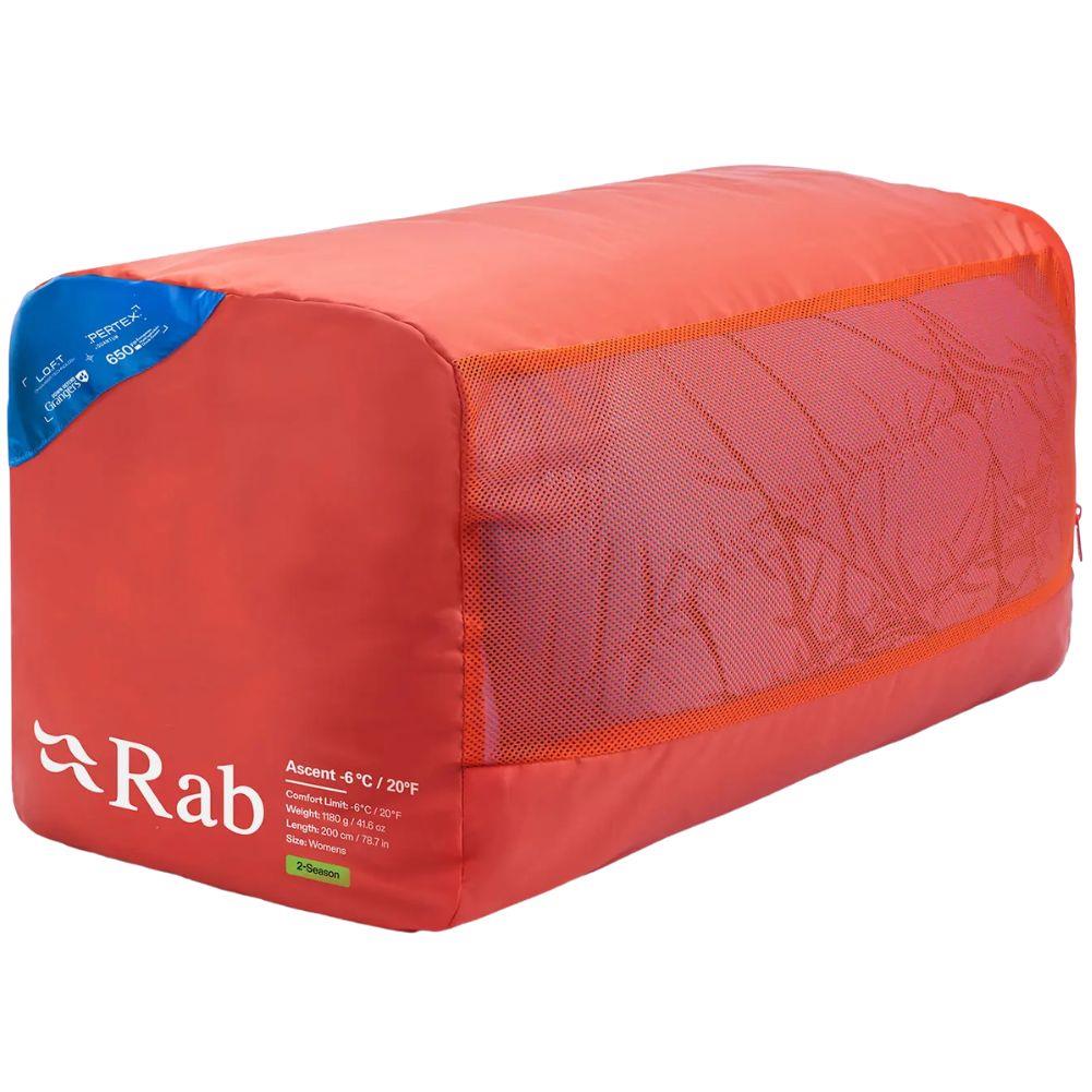 Rab Women's Ascent Down Sleeping Bag (-6°C) - Regular - Left Zip (Dark Bluebird/Bluebird) - Image 7