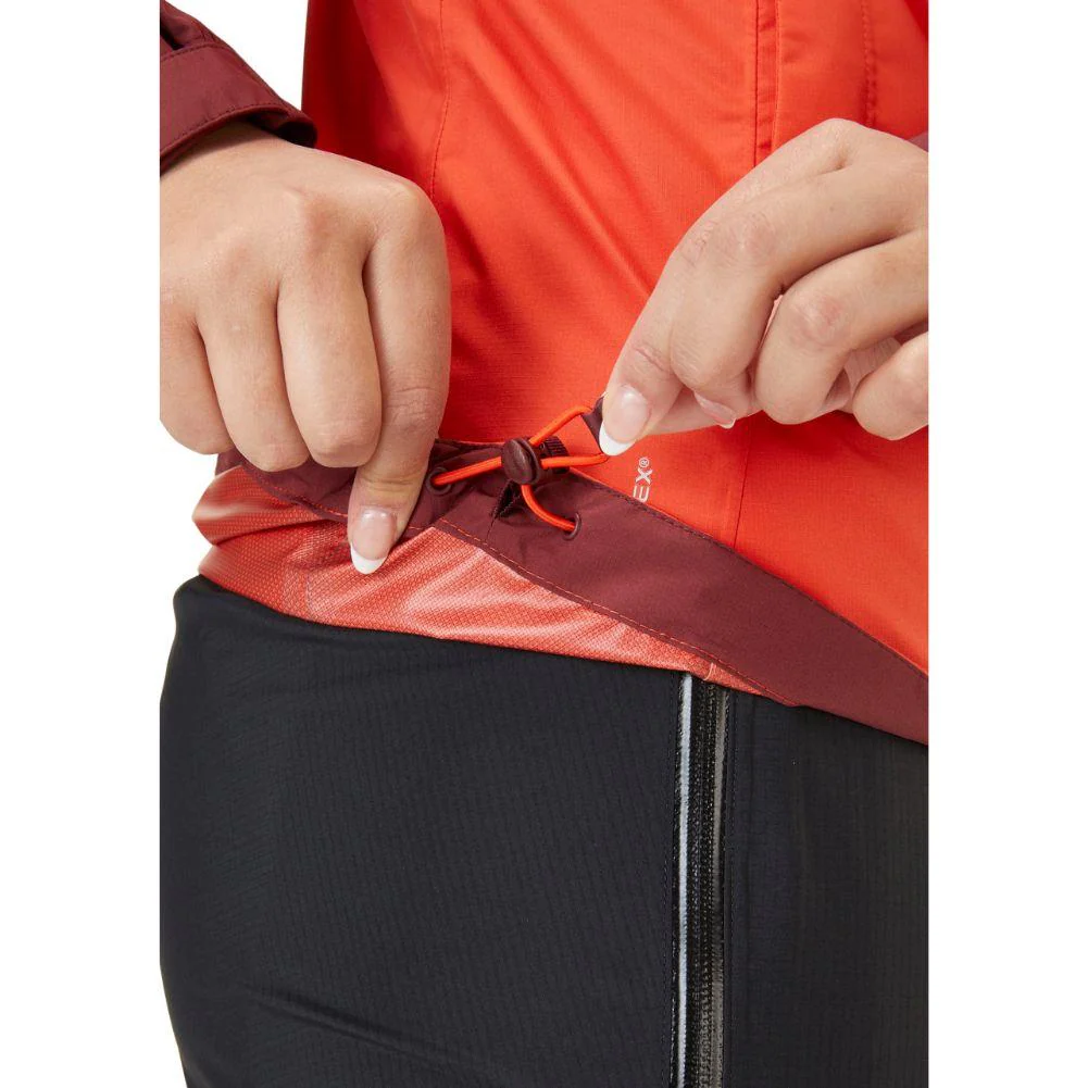 Rab Women's Downpour Eco Waterproof Jacket (Deep Heather/Red Grapefruit) - Image 4