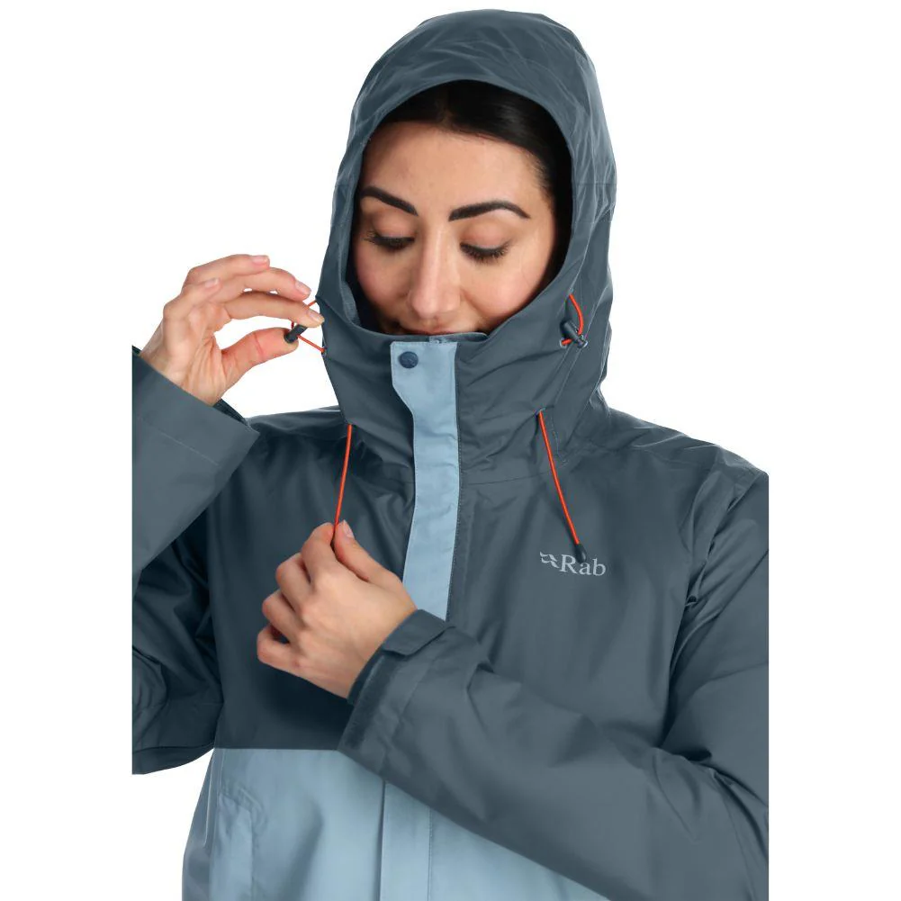 Rab Women's Downpour Eco Waterproof Jacket (Orion Blue/Citadel) - Image 7