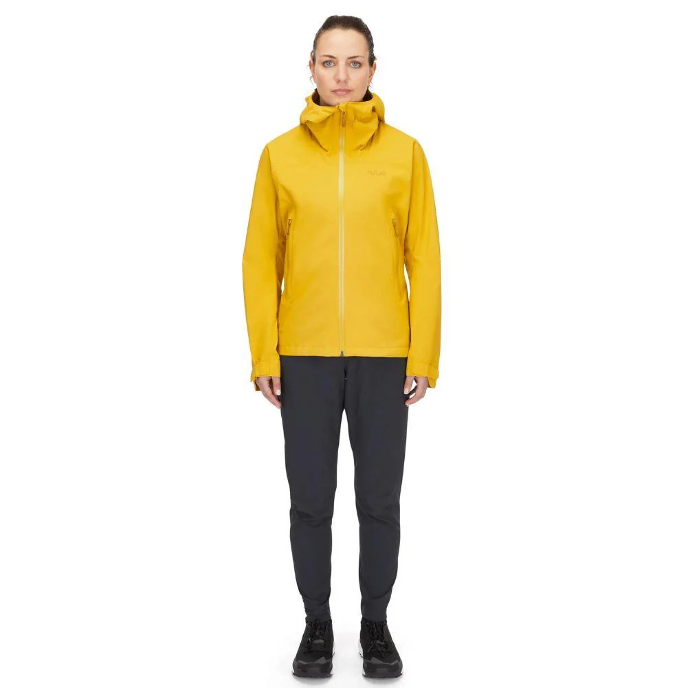 Rab Women's Downpour Light Waterproof Jacket (Sahara) - Image 6