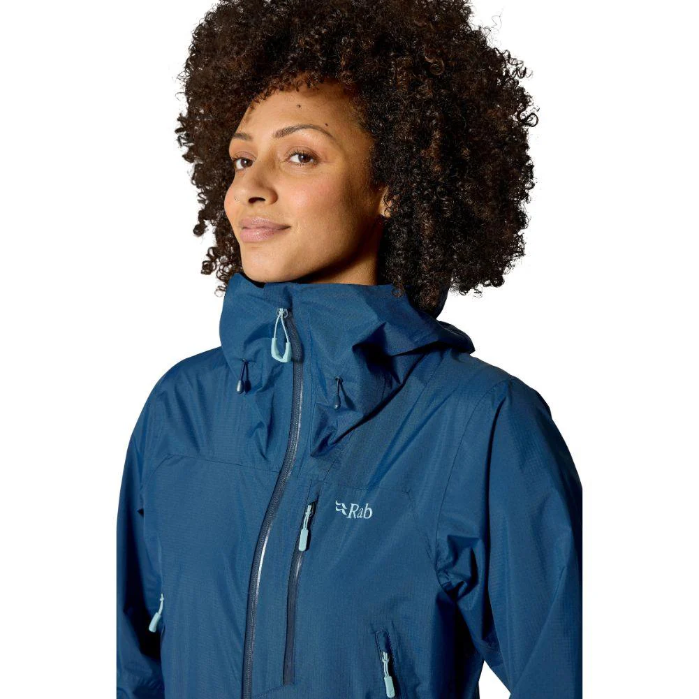Rab Women's Downpour Mountain Waterproof Jacket (Tempest Blue) - Image 4