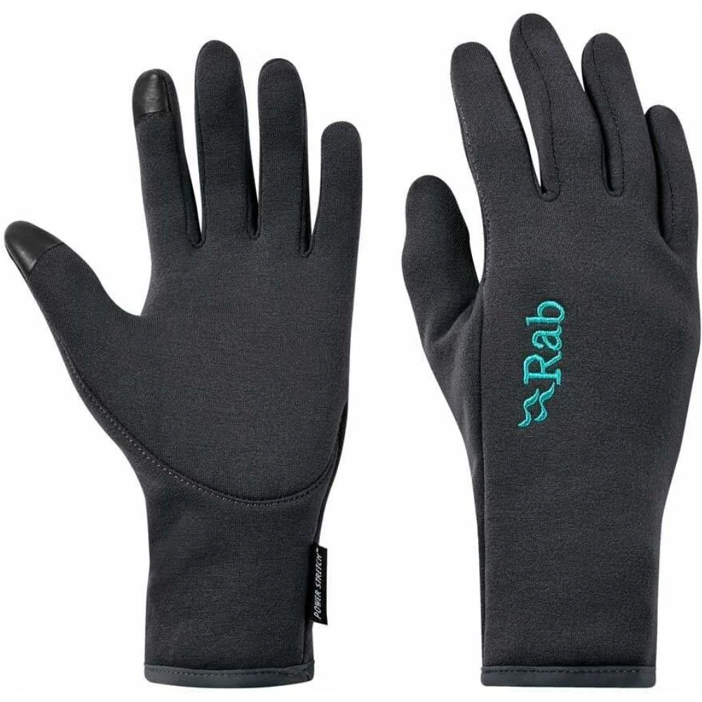 Rab Women's Power Stretch Contact Gloves (Black) - Image 3