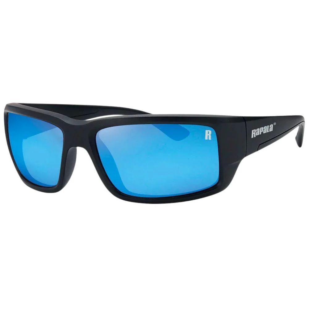 Rapala Amberjack Polarised Sunglasses (Matte Black/Blue Mirror)