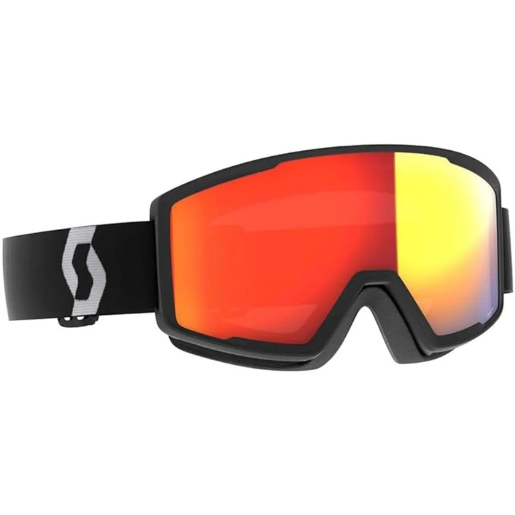 Scott Factor Pro LS Snow Sports Goggles (Mineral Black/White/Light Sensitive Red Chrome Lens)
