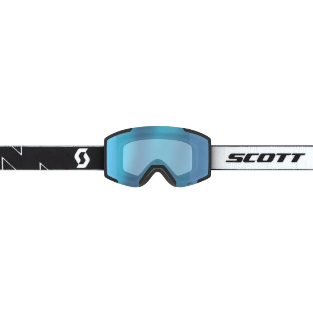 Scott Shield Snow Sports Goggles (Black/White / AMP Aurora Green Chrome S1) - Image 2