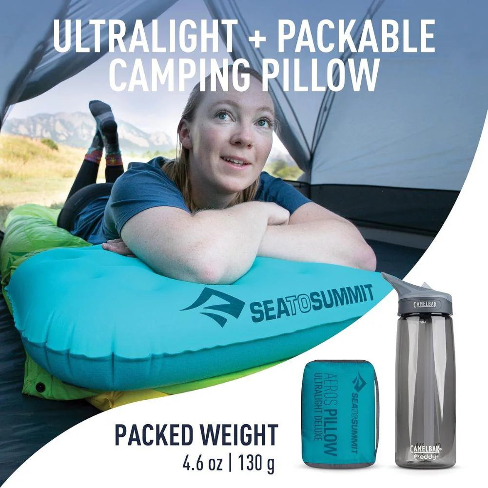 Sea to Summit Aeros Ultralight Pillow Deluxe (Aqua) - Image 4