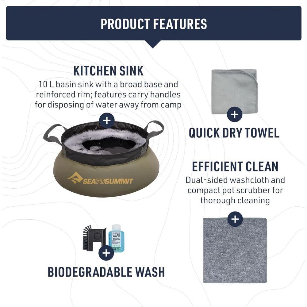 Sea to Summit Camp Kitchen Clean Up Kit (6 Piece) - Image 3