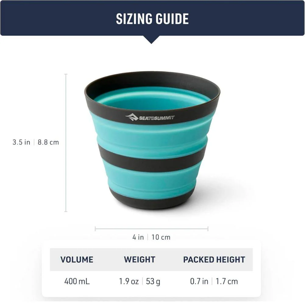 Sea To Summit Frontier UL Collapsible Cup (Aqua Sea Blue) - Image 4