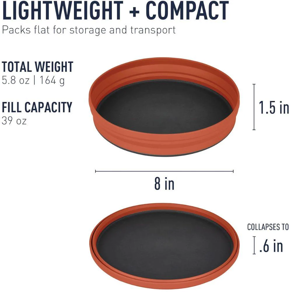 Sea To Summit X-Plate Collapsible Camping Plate (Rust) - Image 3