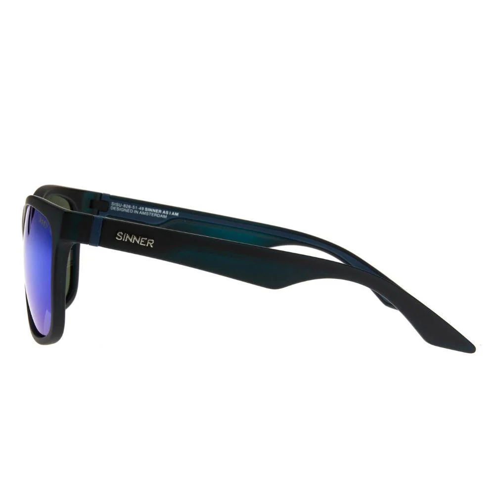 Sinner Rockford Sunglasses (Matte Black/Icy Blue) - Image 3