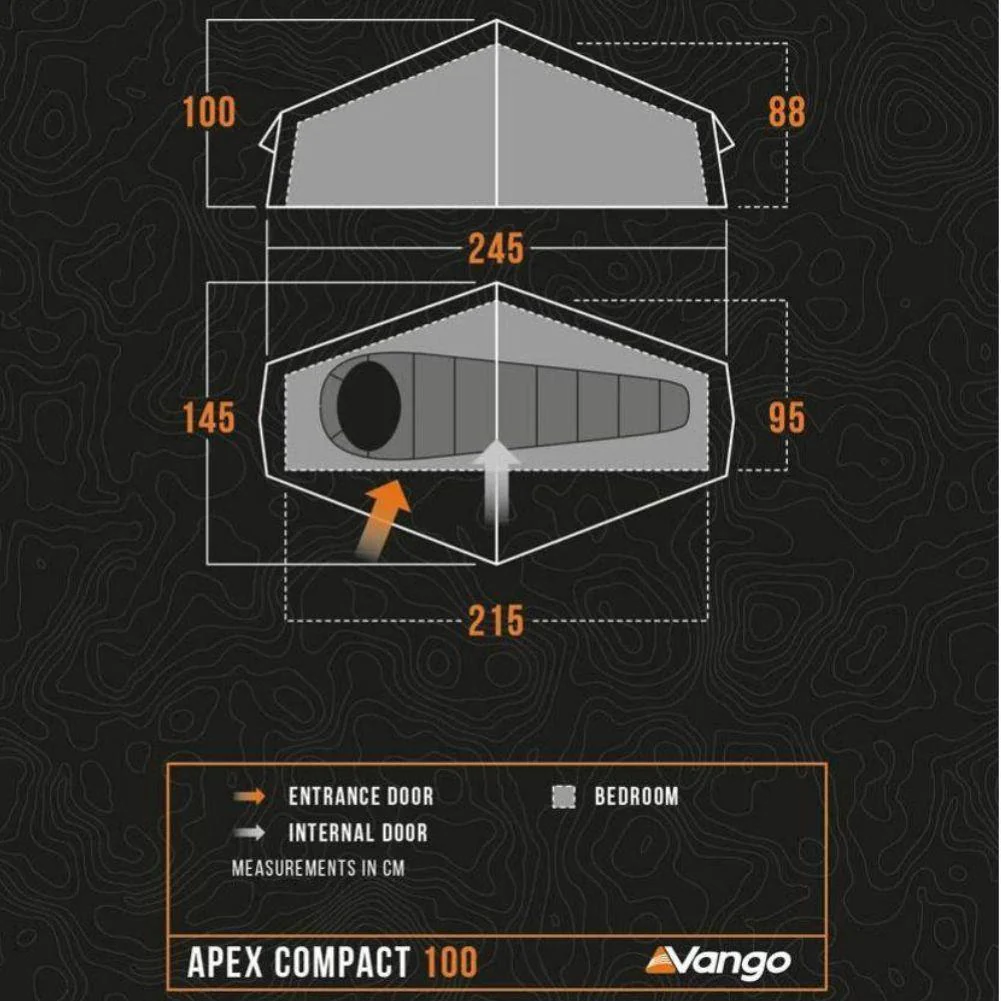 Vango Apex Compact 100 Tent + Vango Apex Compact 100 Groundsheet Protector - Image 6