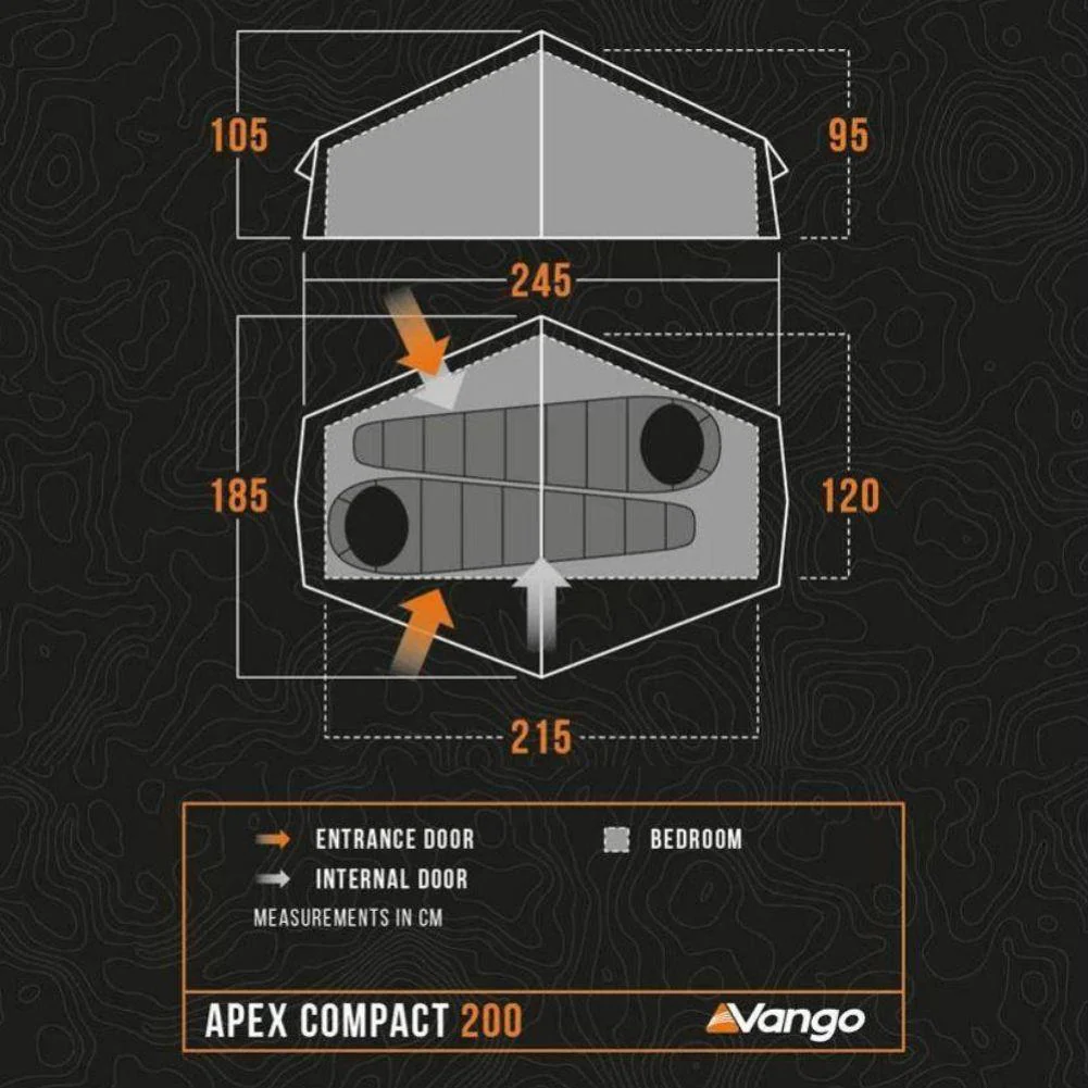 Vango Apex Compact 200 Tent + Vango Apex Compact 200 Groundsheet Protector - Image 4