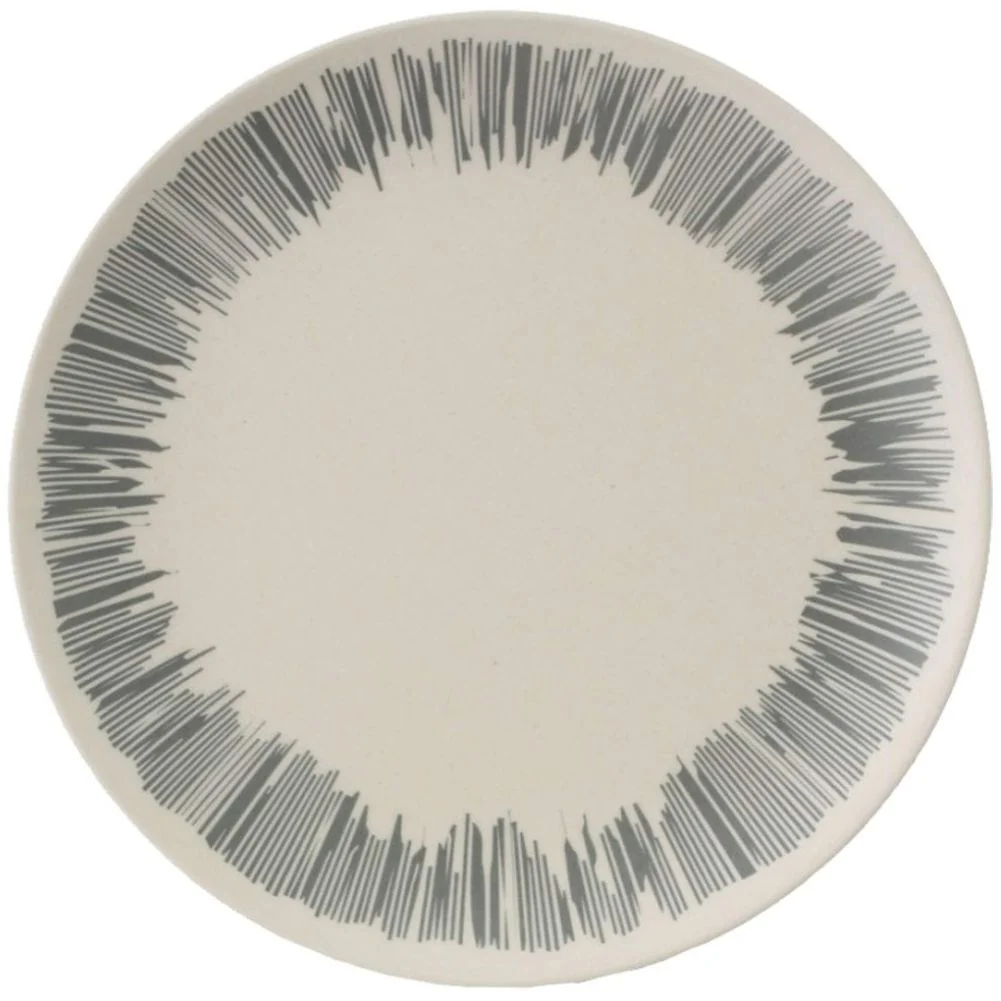 Vango Bamboo 28cm Dinner Plate (Grey Stripe)