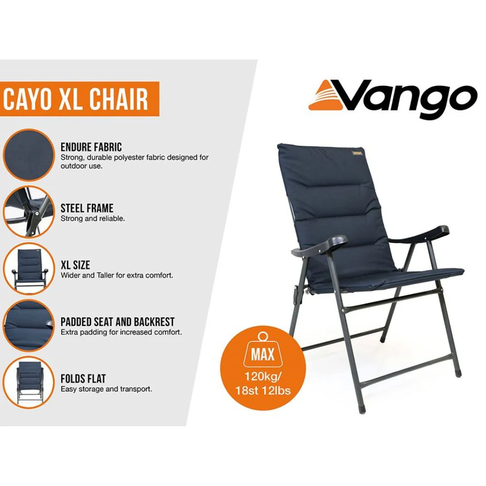 Vango Cayo XL Camping Chair (Mineral Green) - Image 4