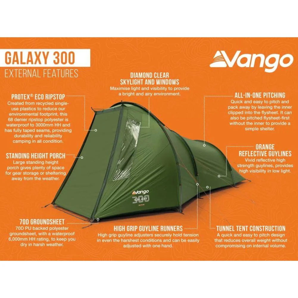 Vango Galaxy 300 Eco Tent - 3 Man Tent - Image 13