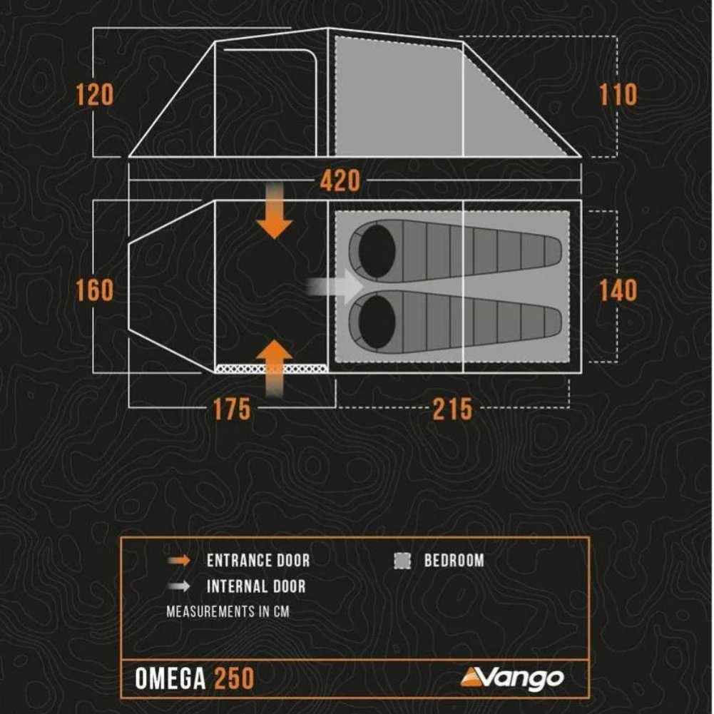 Vango Omega 250 Eco Tent + Vango Omega 250 Groundsheet Protector - GP526 - Image 5