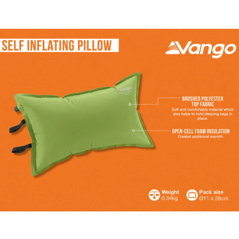 Vango Self Inflating Camping Pillow (Herbal Green) - Image 2