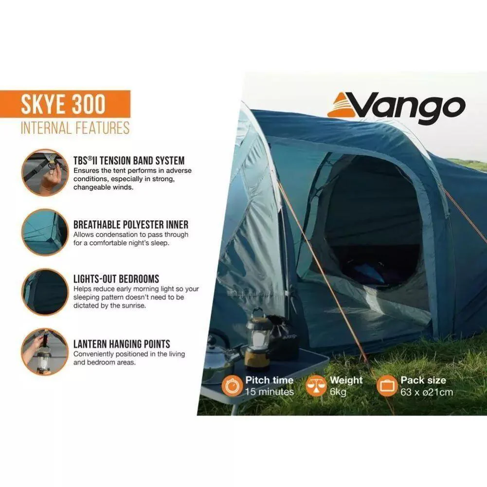Vango Skye 300 Tent - 3 Person Tent (Deep Blue) - Image 5