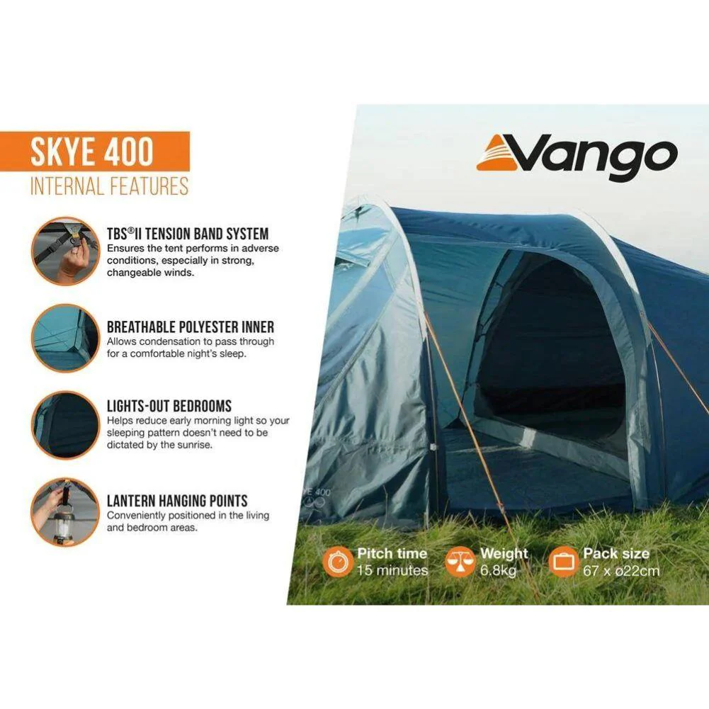 Vango Skye 400 Tent - 4 Man Tent (Deep Blue) - Image 15