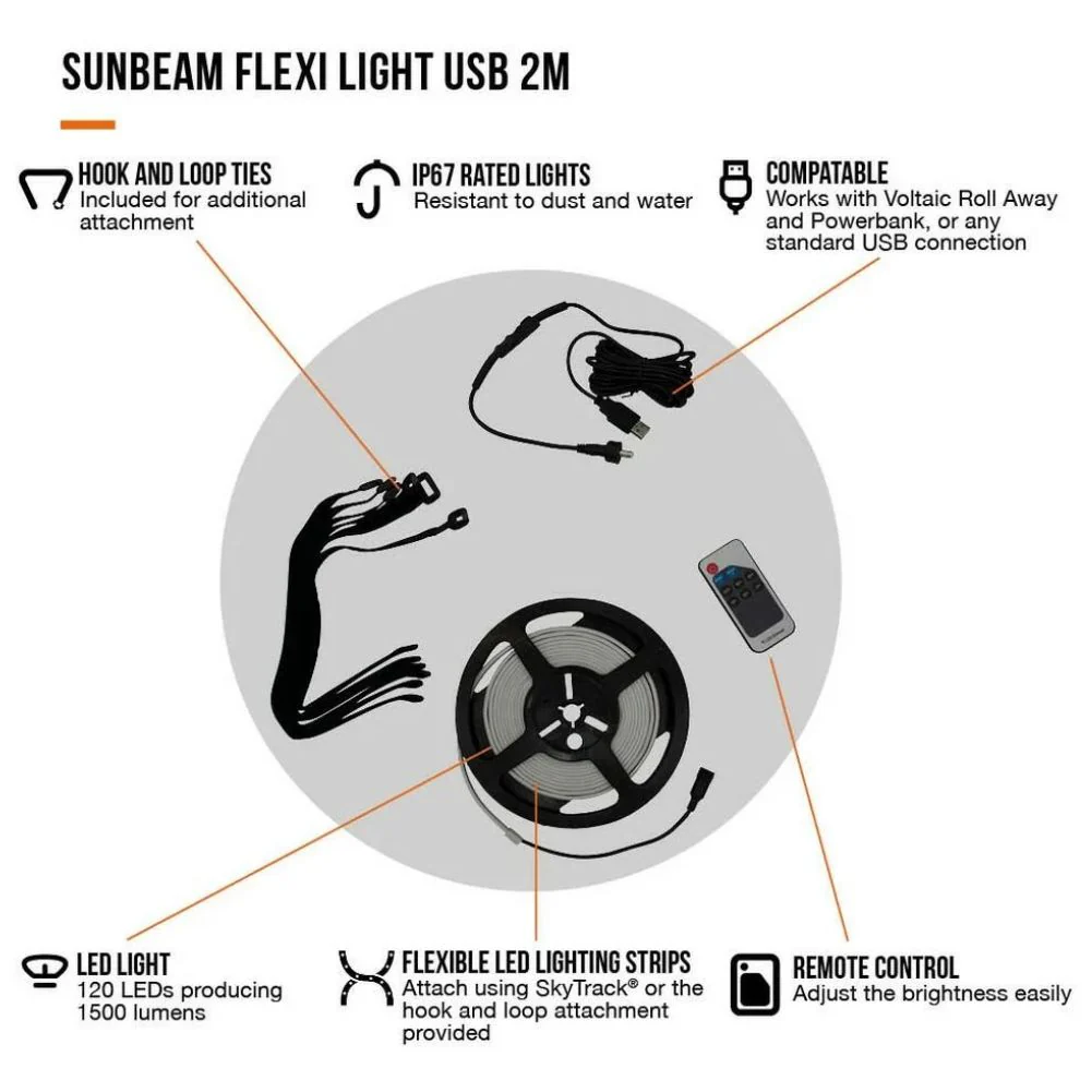 Vango Sunbeam Flexi Light USB - 2 Metres - Image 2