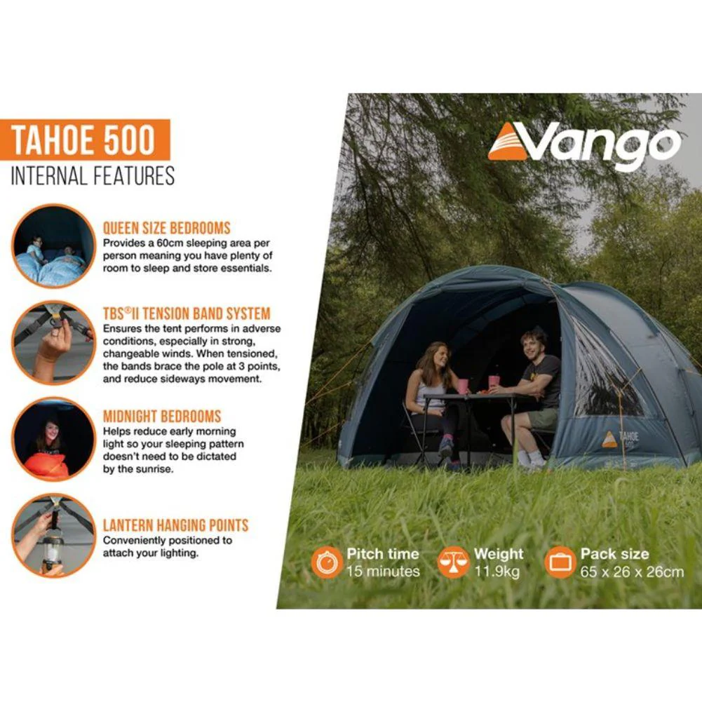Vango Tahoe 500 Tent - 5-Man Tent (Deep Blue) - Image 8