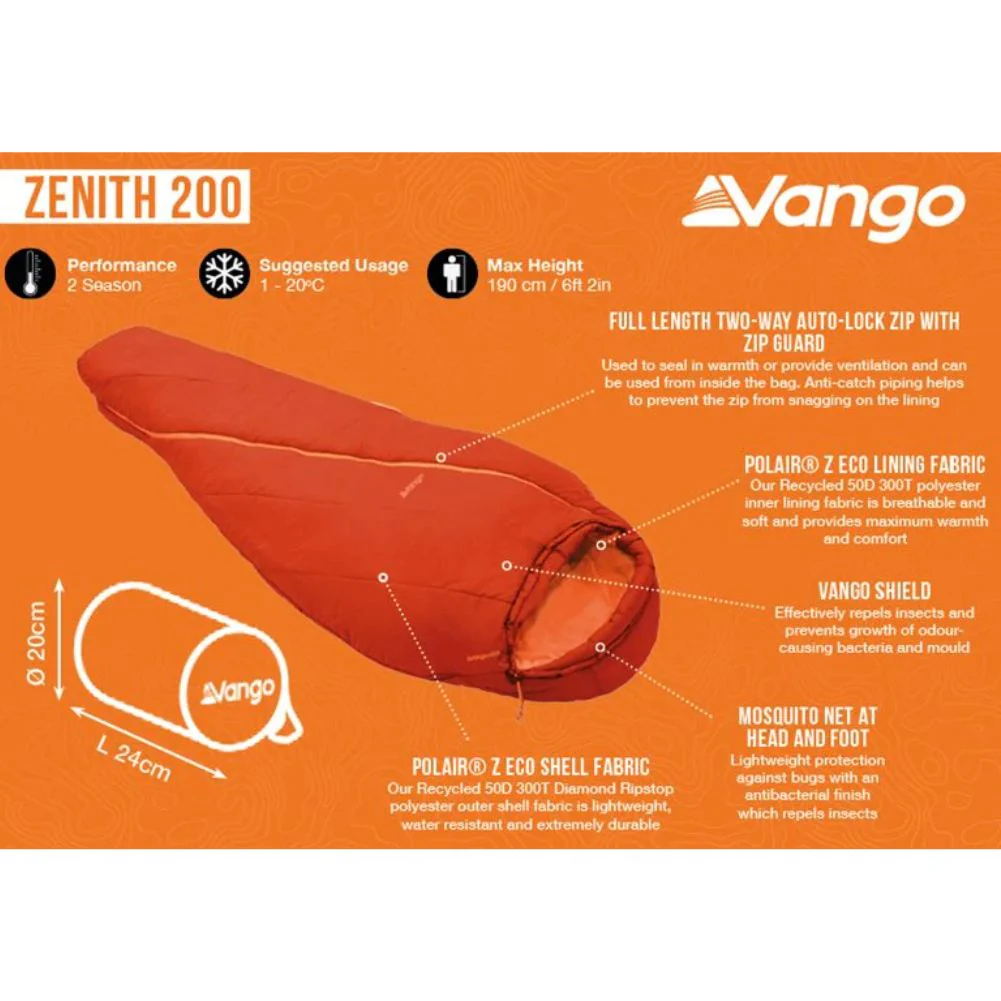 Vango Zenith 200 Sleeping Bag - Image 2