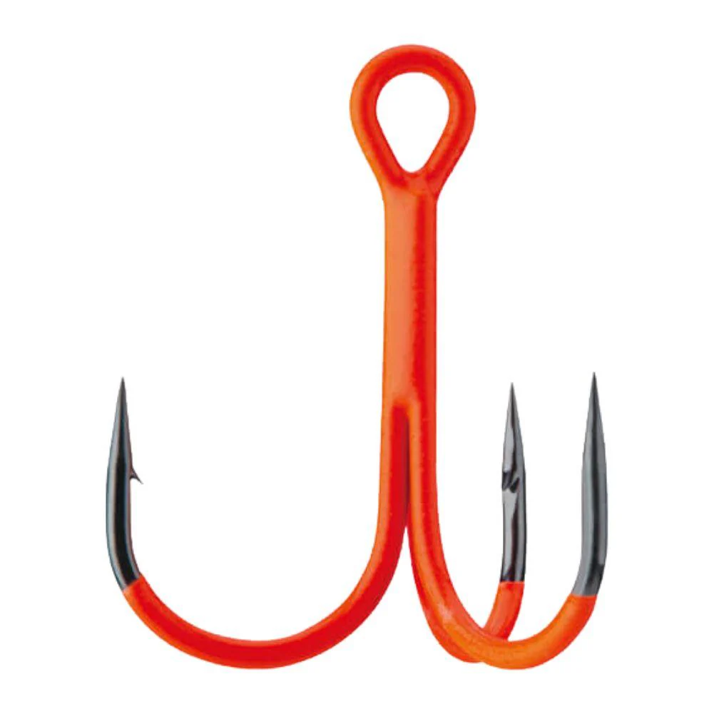 VMC 4551UV Round Orange 0004 Treble Hook x6 - Image 2