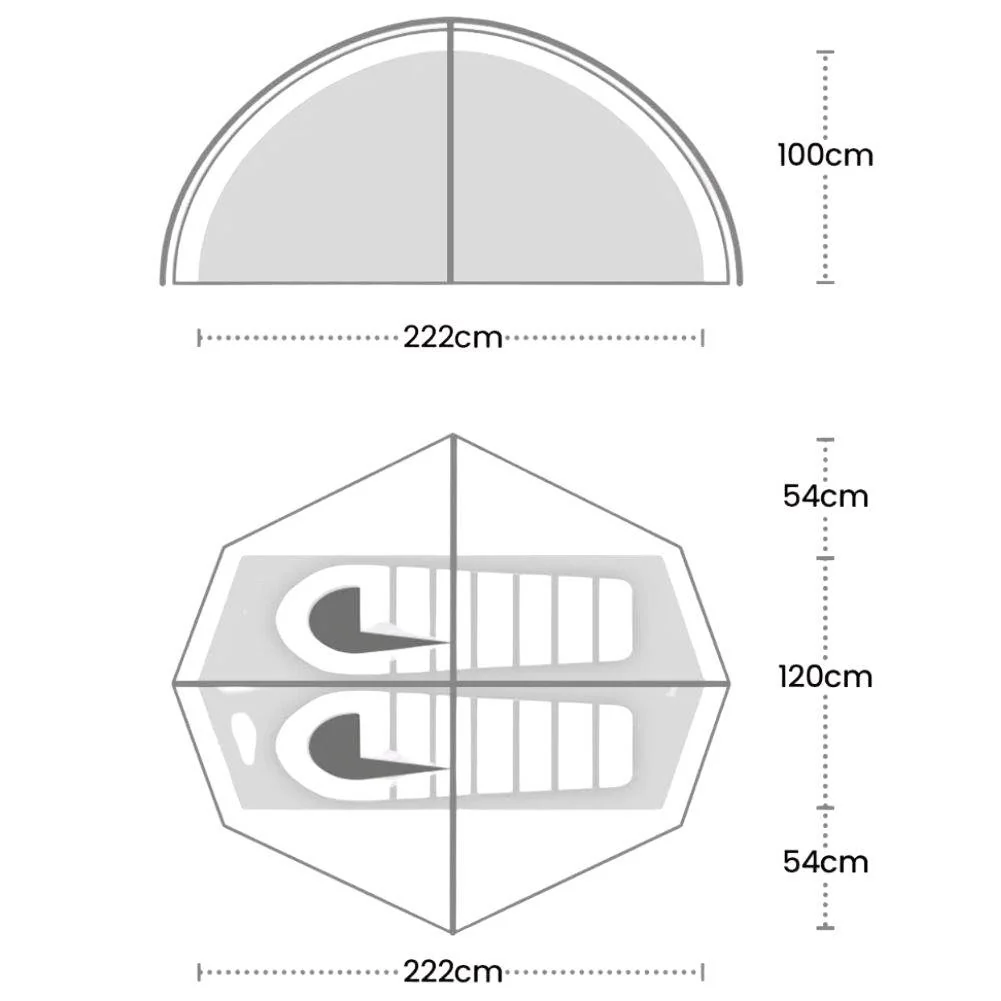 Wild Country Helm Compact 2 Tent + Helm Compact 2 Footprint + Free 10x Aluminium Alloy V-Angle Peg - Image 3