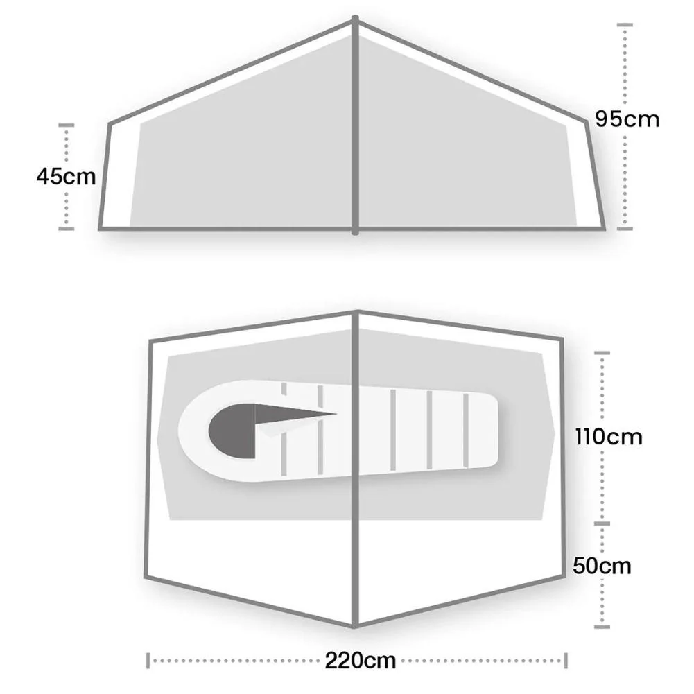 Wild Country Norte Compact 1 Tent - 1 Man Lightweight Tent - Image 3