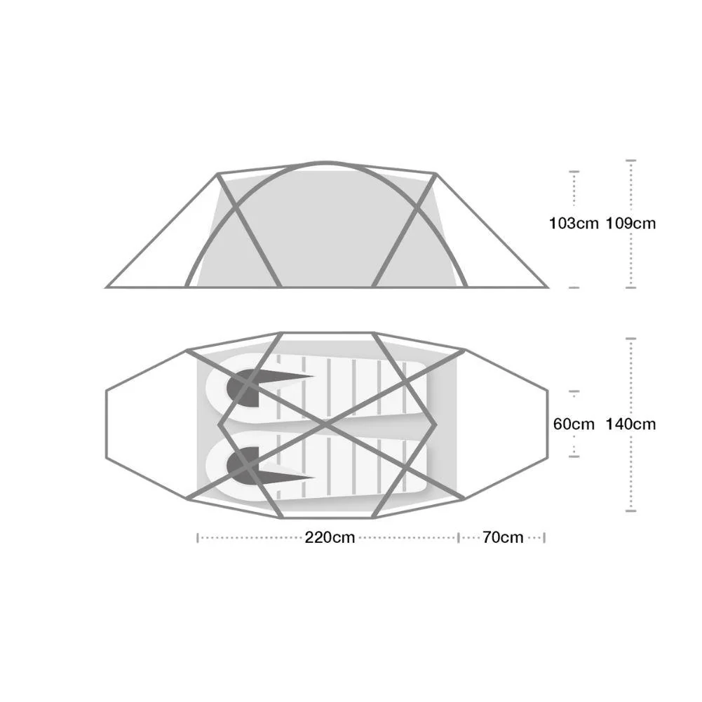 Willd Country Trisar 2D 2 Tent - 2 Man Geodesic Tent - Image 3