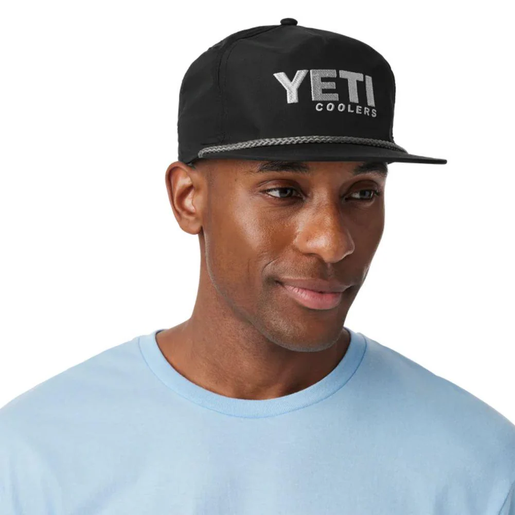 Yeti Coolers Mid Pro Flat Brim Rope Hat (Black) - Image 6