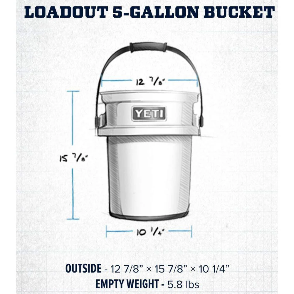 Yeti Loadout 5 Gallon Bucket (White) - Image 7