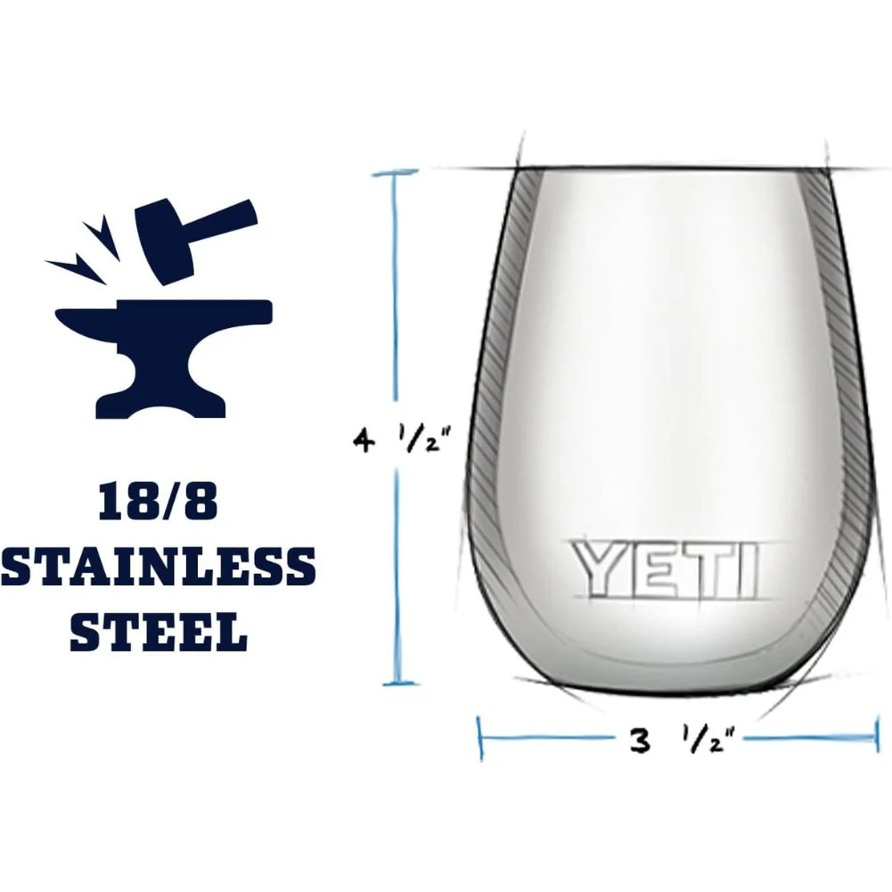 Yeti Rambler 10 OZ Wine Tumbler (Stainless Steel) - Image 18