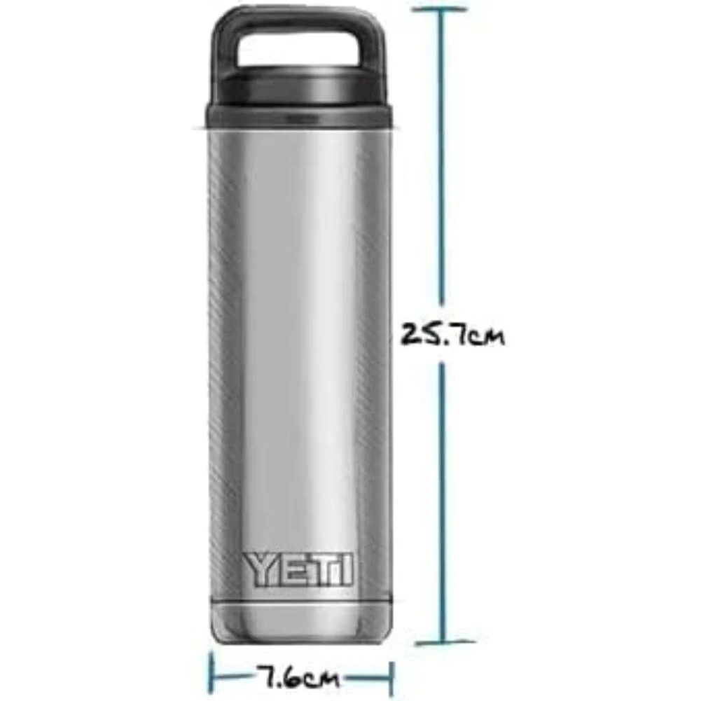 Yeti Rambler 18 OZ Bottle With Chug Cap (Sharktail Taupe) - Image 5