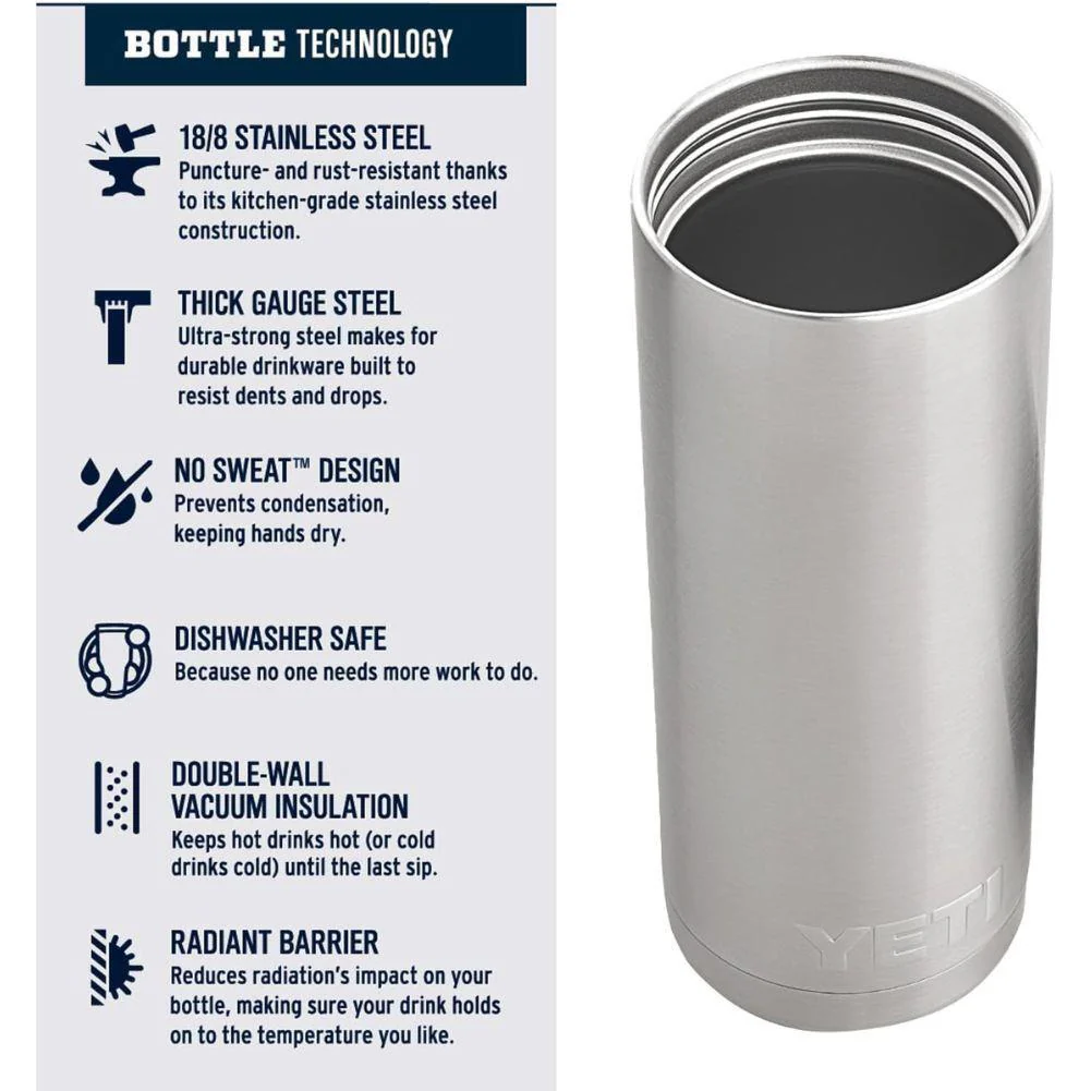 Yeti Rambler 18 OZ Bottle With Hotshot Cap (Key Lime) - Image 8