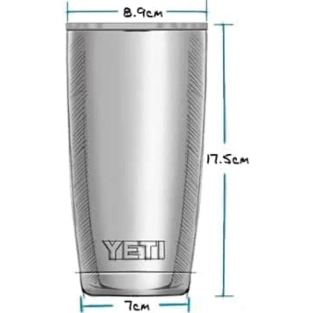 YETI Rambler 20 oz (591 ml) Tumbler (Big Blue Sky) - Image 9