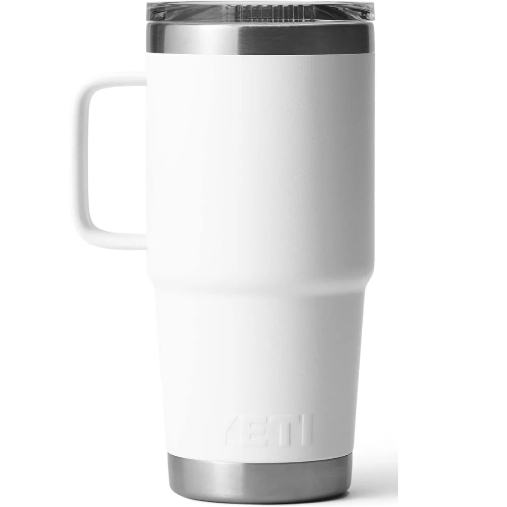 YETI Rambler 20 Oz Travel Mug (White) - Image 2