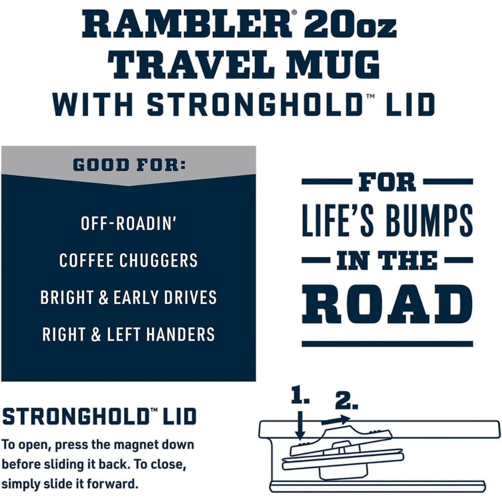 YETI Rambler 20 Oz Travel Mug (White) - Image 4