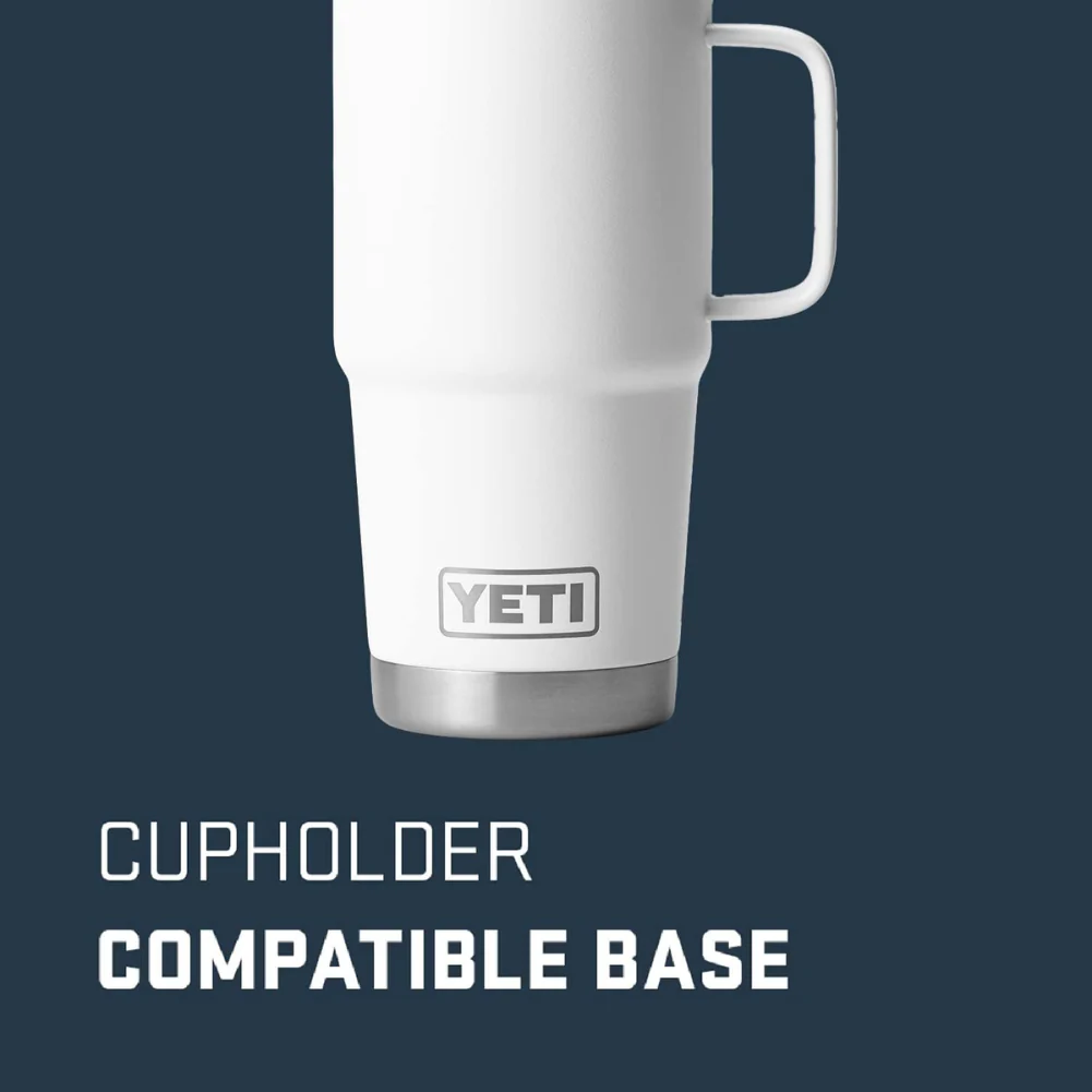 YETI Rambler 20 Oz Travel Mug (White) - Image 5