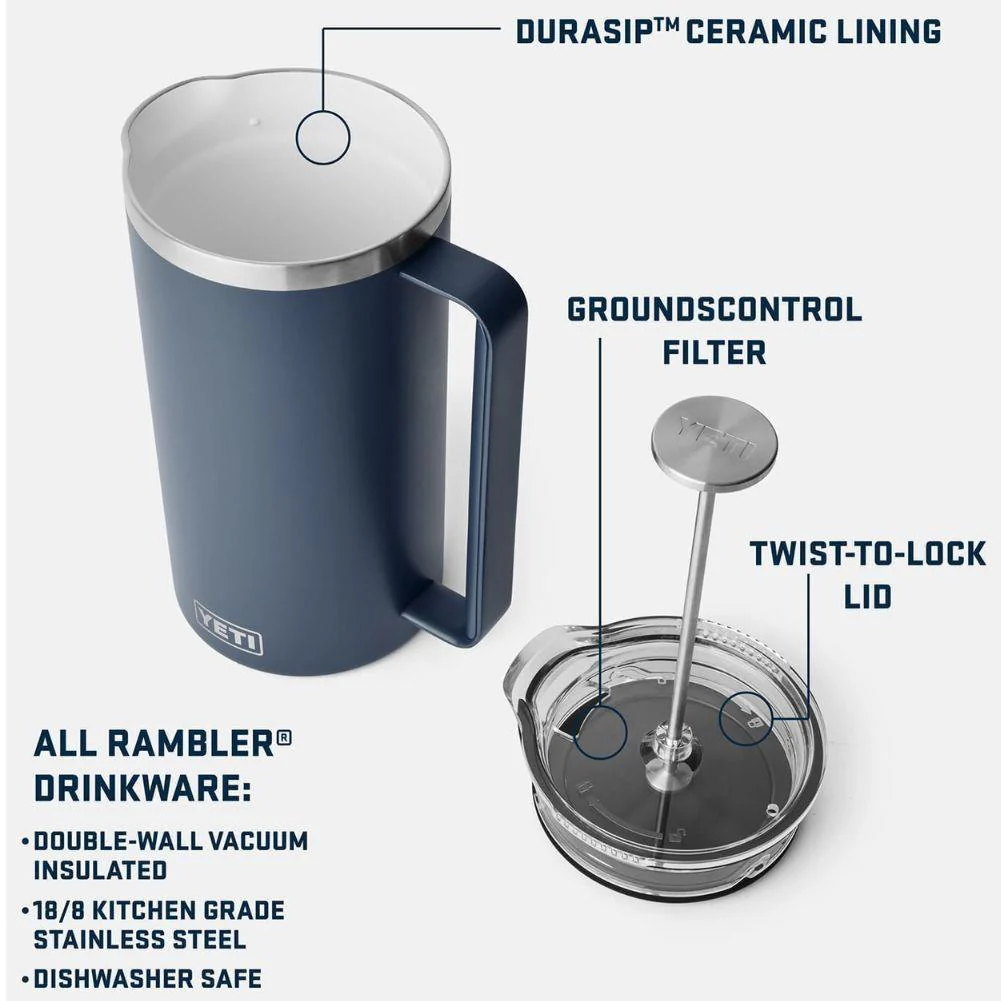 Yeti Rambler 34 oz French Press (Black Forest Green) - Image 9