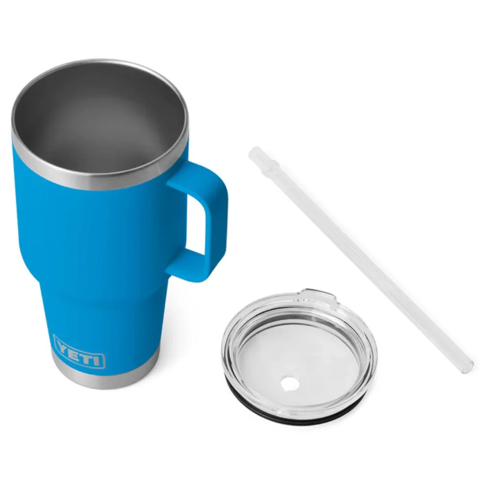 Yeti Rambler 35 OZ (994 ML) Straw Mug (Big Wave Blue) - Image 4