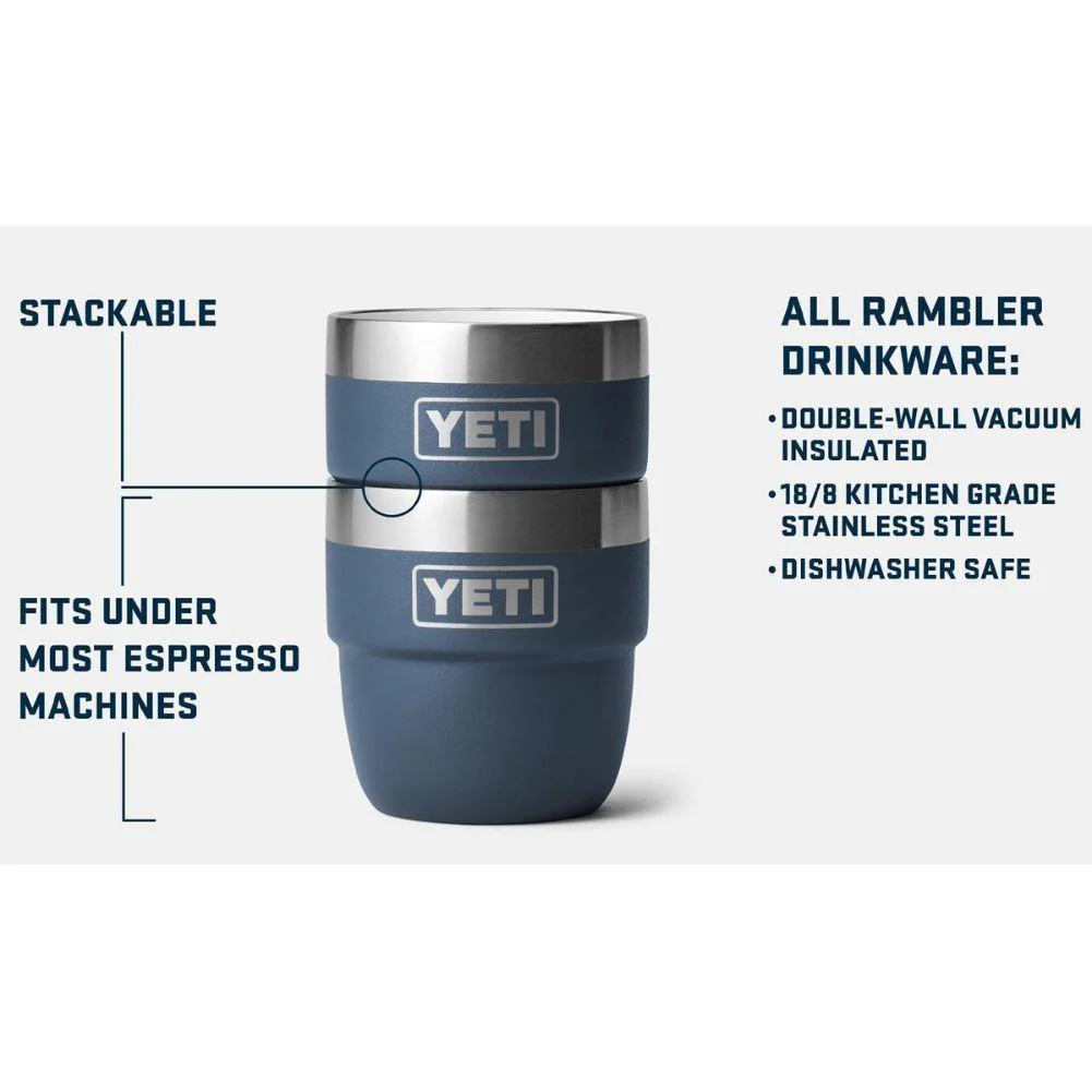 YETI Rambler 4 Oz Espresso Cups 2 Pack (Wetlands Brown) - Image 7