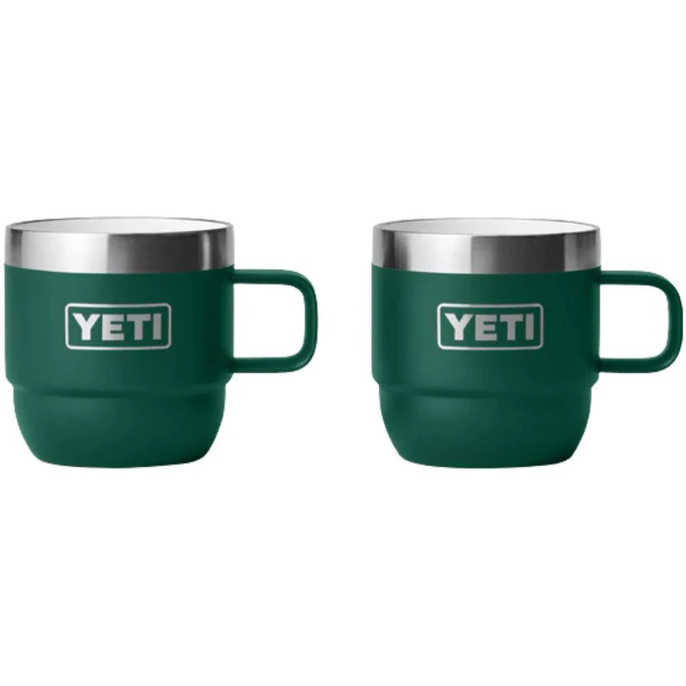 YETI Rambler 6 OZ Stackable Mug 2 Pack (Black Forest Green)