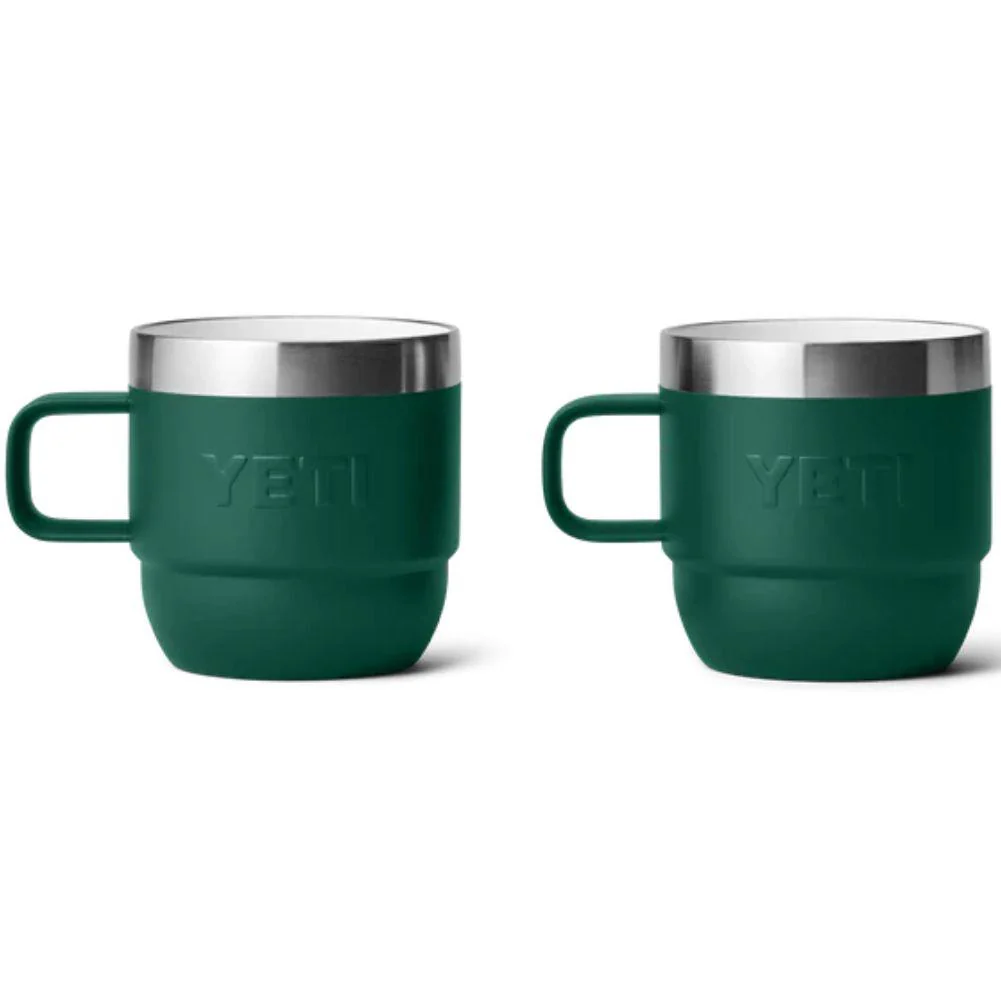 YETI Rambler 6 OZ Stackable Mug 2 Pack (Black Forest Green) - Image 2