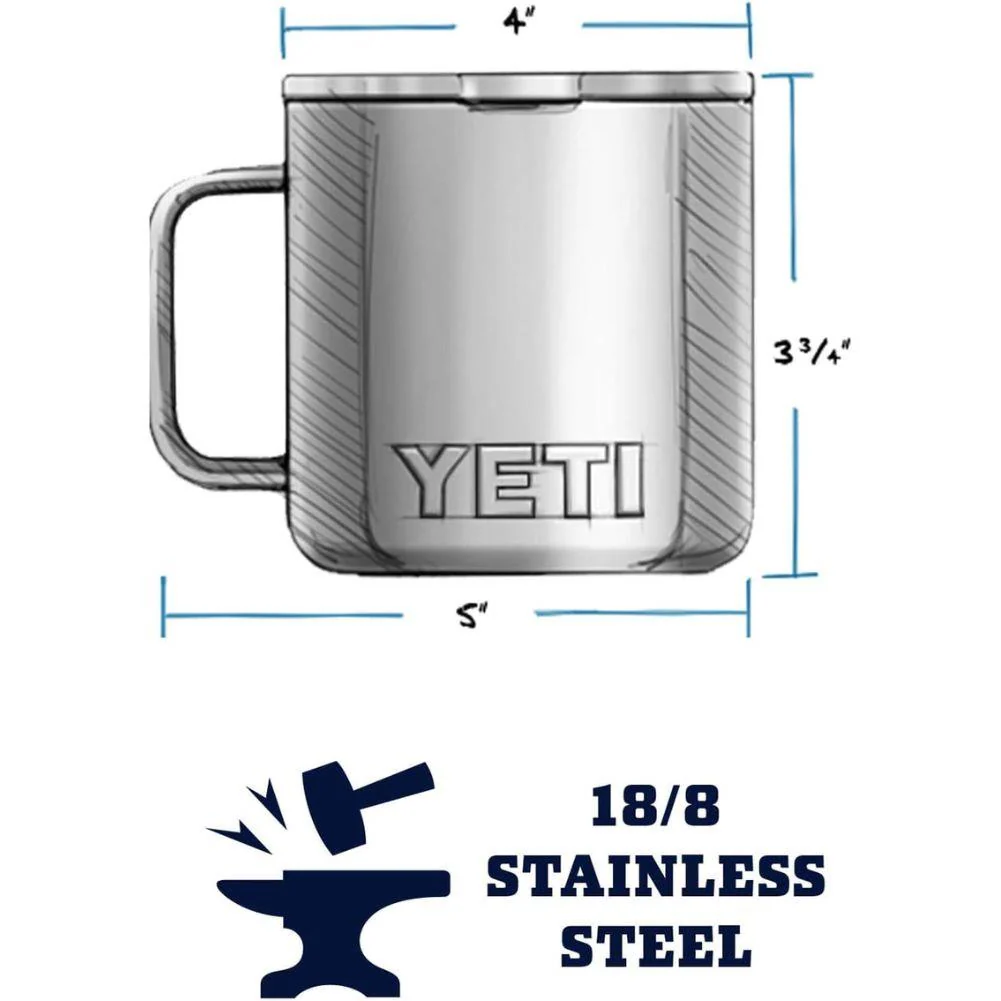 Yeti Rambler Mug 14 OZ (Stainless Steel) - Image 5