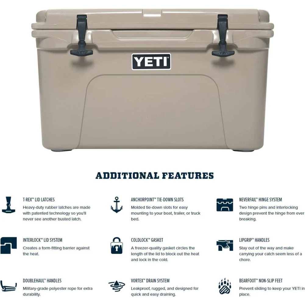 Yeti Tundra 45 Cool Box (Tan) - Image 5